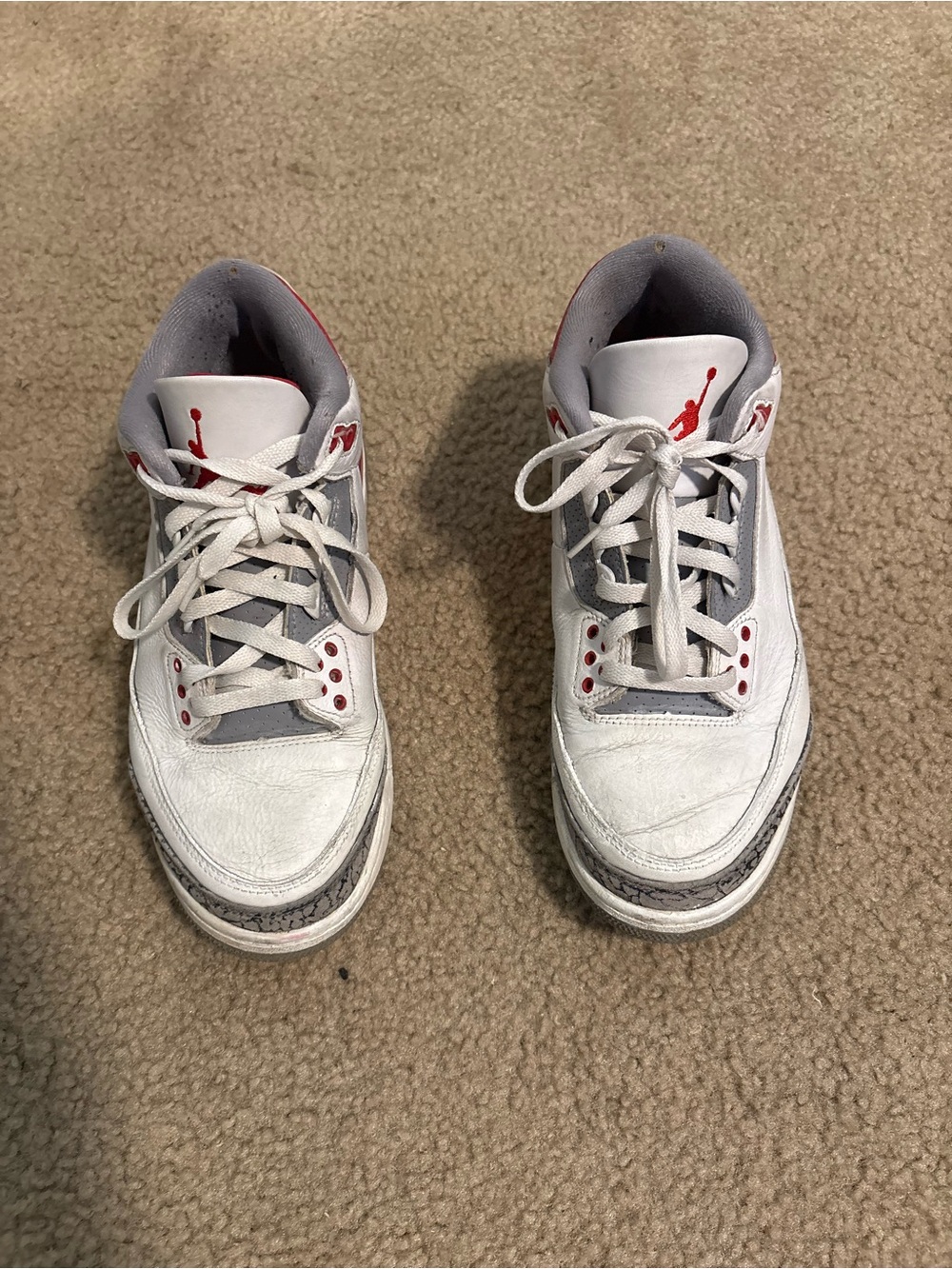 Nike Kids' White, Gray and Red Retro Style Sneakers